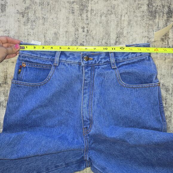VTG PS Gitano Jeans Womens 14 Regular Blue Relaxed High Rise Tapered 100% Cotton - Picture 10 of 14